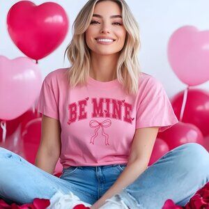 Gildan BE MINE Coquette Bow Valentine's Day Love Tee